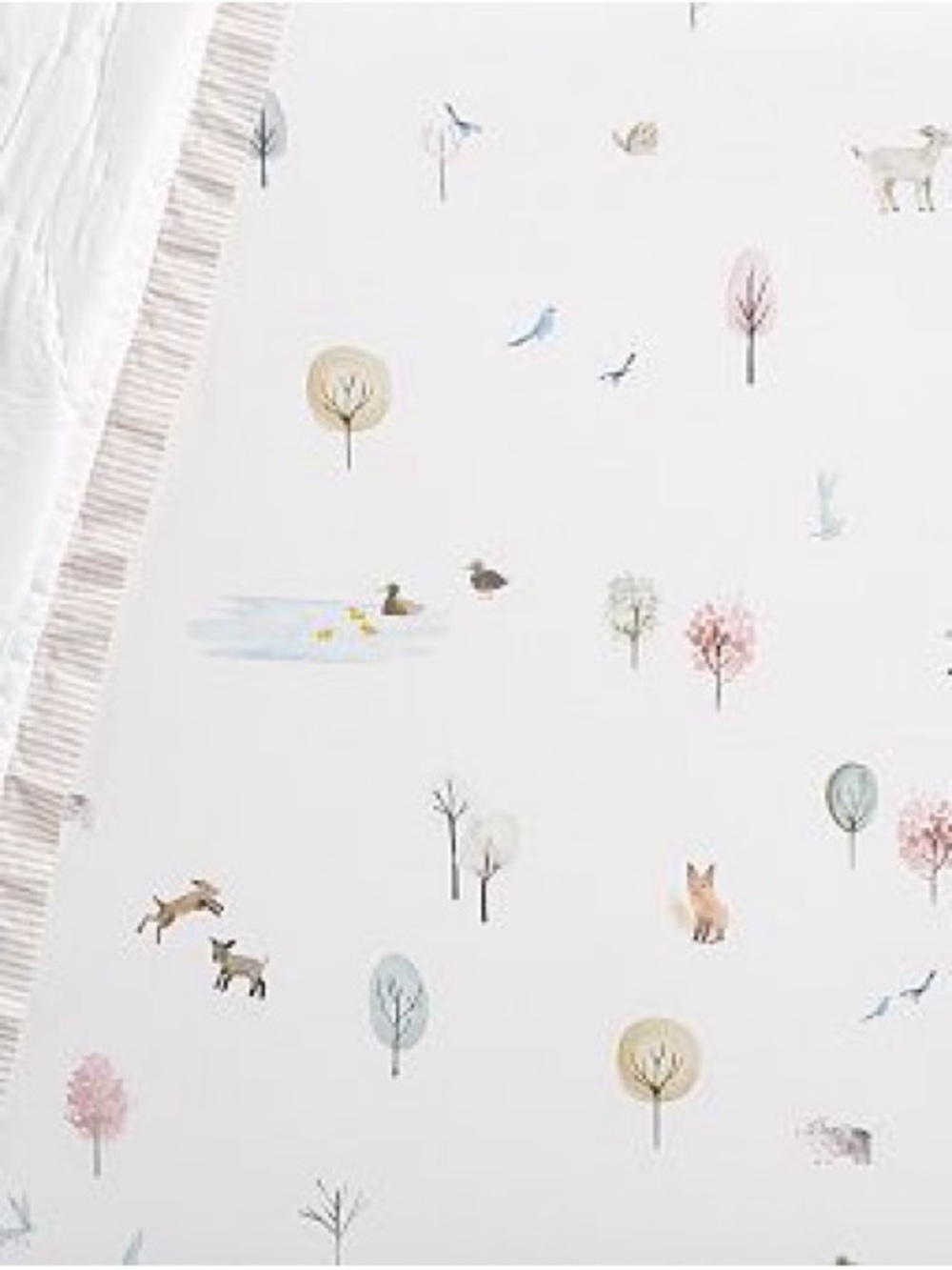 Pottery Barn Kids Baby Dakota Woodland Organic Cotton Fitted Crib Sheet